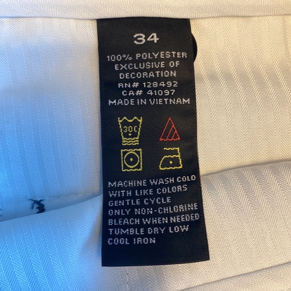 Mens Greg Norman Gray Striped golf shorts - size 34 waist - Picture 4 of 9